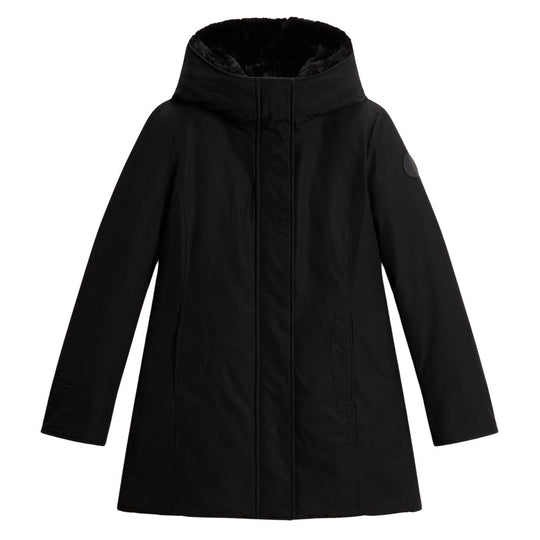 Damesjack Woolrich Boulder Imitatiebont Parka Zwart