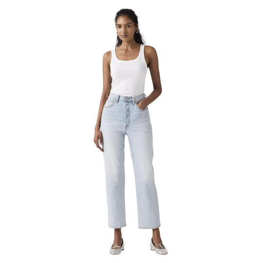 Women's Levi's Ribcage Straight Ankle Jeans Light Wash