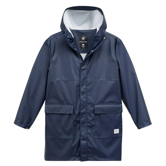 Giubbino Uomo Herschel Classic Rain Jacket Lungo Blu Navy