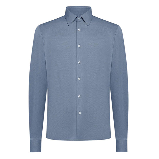 Men's RRD Oxford Jacquard Shirt Light Blue (V58)