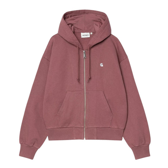 Felpa Donna Carhartt WIP W' Hooded Casey Rosa Dusty