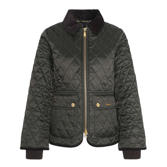 Giubbino Donna Barbour Beadnell Fitted Quilted Verde