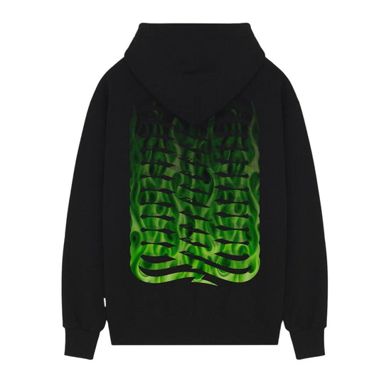 Heren Sweater Propaganda Ribs Flame Zwart / Groen