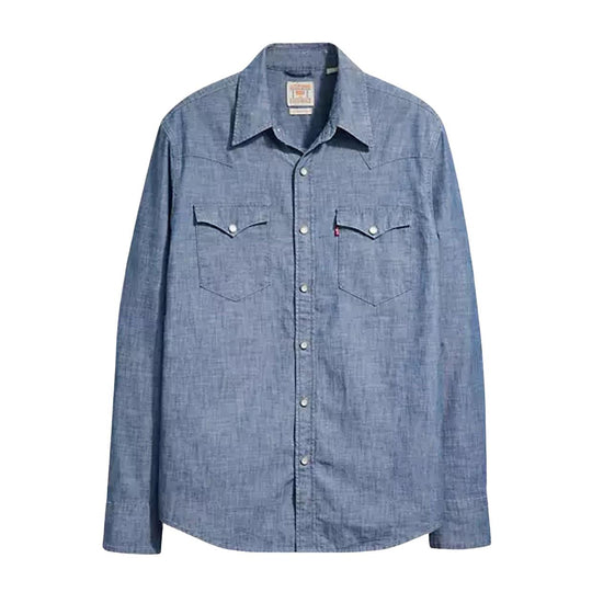 Camicia Uomo Levi's Standard Western Barstow Blu Chambray