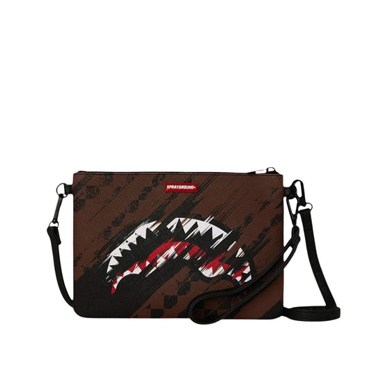 Unisex Clutch Sprayground Smeared Grunge Clutch Brown/Multicolor