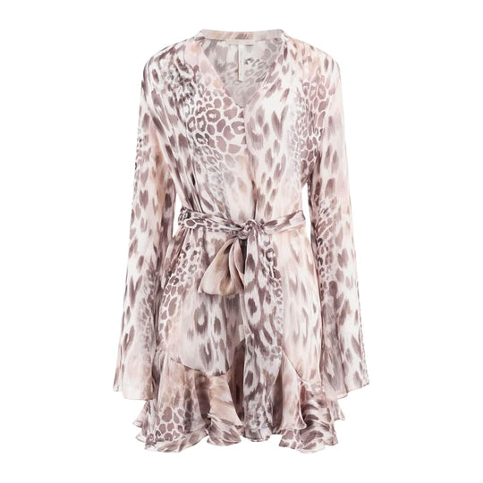 Dames Mini Jurk Guess Chiffon Multicolor Met Riem