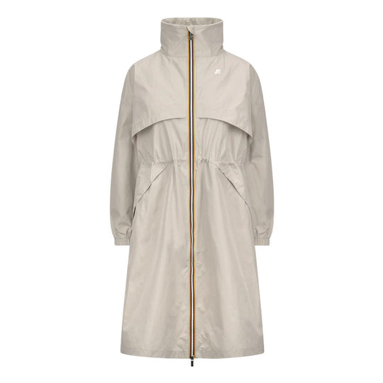 Women's K-Way Aube Memory Touch Waterproof Jacket Beige