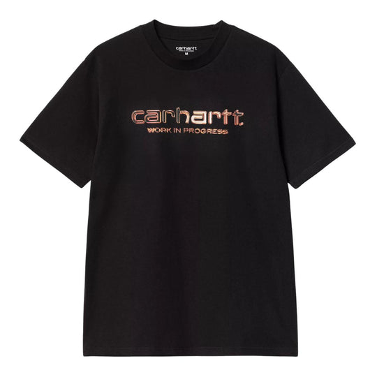 Heren T-shirt Carhartt WIP S/S Solar Chrome Script Zwart