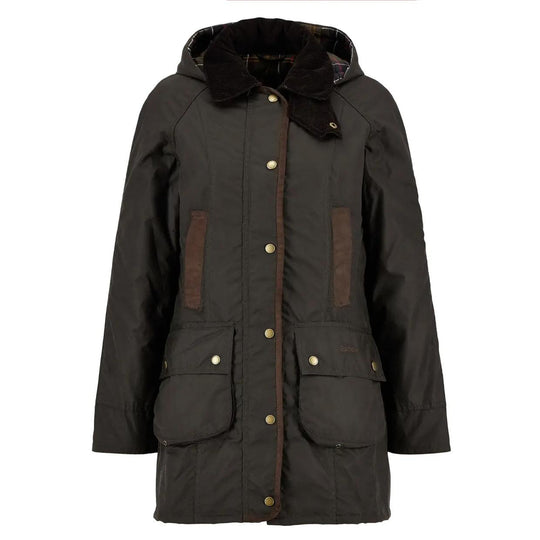 Dameswaxjack Barbour Bower Wax Olijfgroen