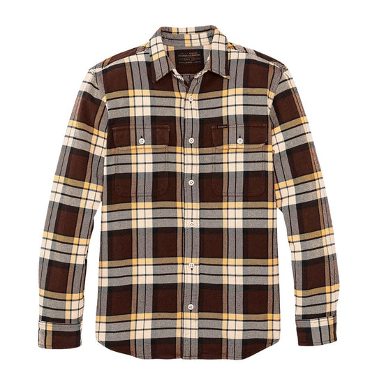 Camicia Uomo Filson Vintage Flannel Work Shirt Marrone Multicolor