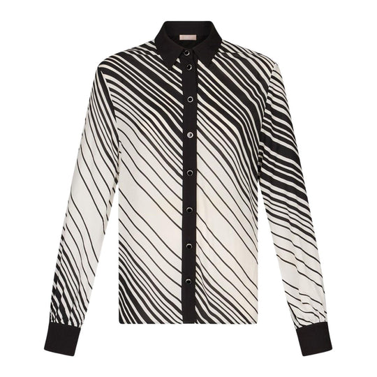 Camicia Donna Liu-Jo Crepe de Chine Bianco / Nero