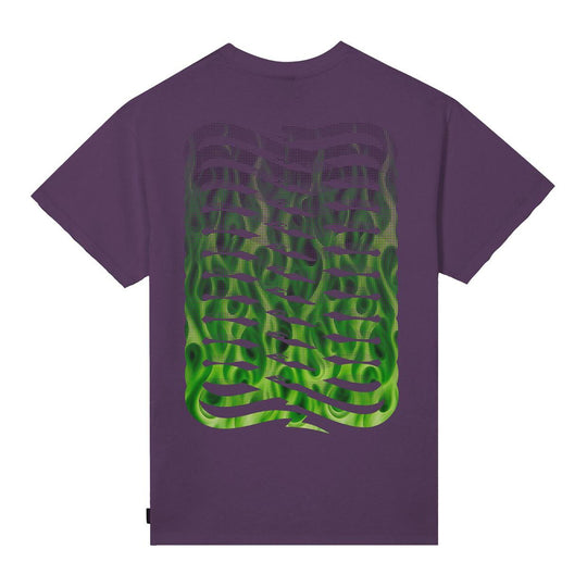 Heren-T-shirt Propaganda Ribs Flame Paars / Groen