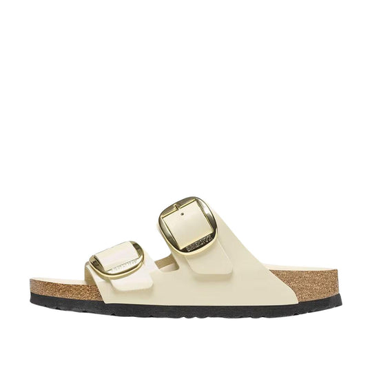 Dames Sandalen Birkenstock Arizona Grote Gesp Ecru