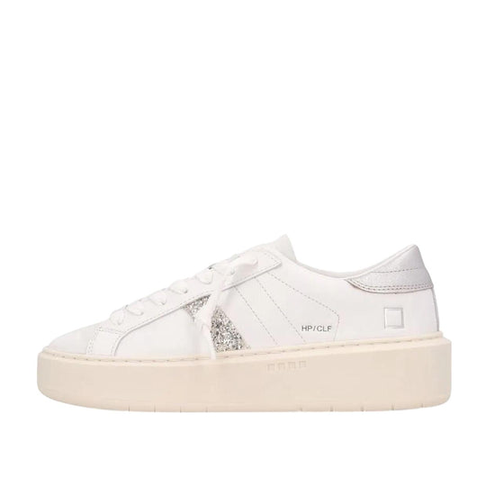 Dames sneakers D.A.T.E. Hill Low Platform Calf Wit / Zilver