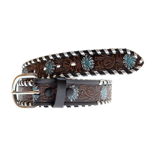 Unisex Gürtel El Charro Handbemalt Braun Mehrfarbig