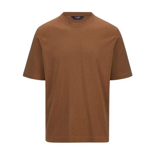T-shirt Maglia Uomo K-Way Combe Marrone