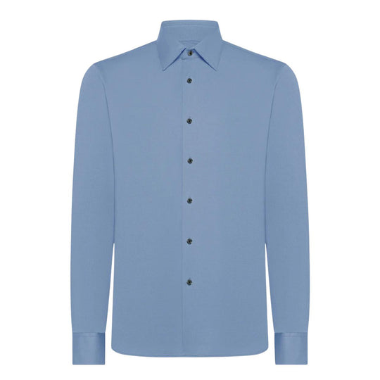 Camicia Uomo RRD Oxford Jacquard Celeste