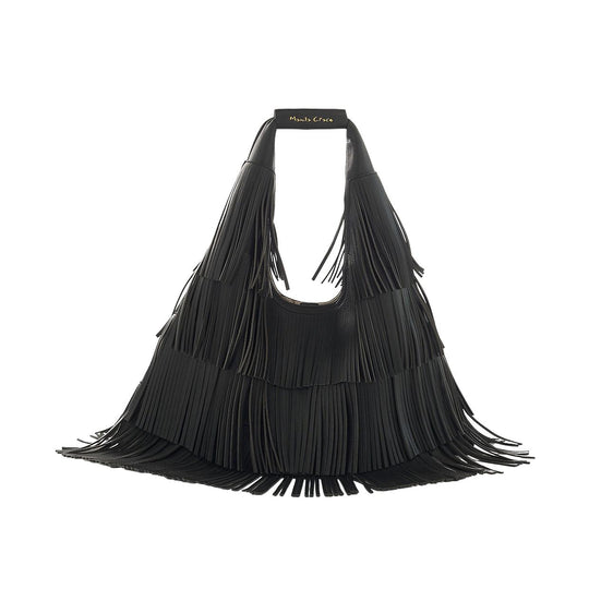Women's Bag Manila Grace Bag All Over Fringe Black