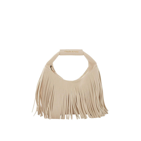 Damentasche Manila Grace Tasche Mini All Over Fransen Creme