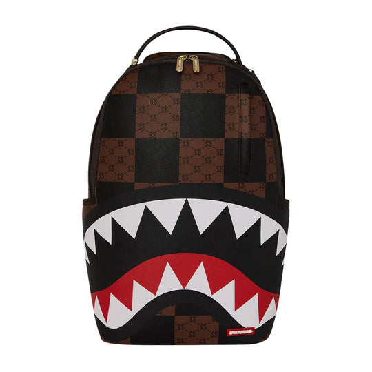 Unisex Backpack Sprayground Enlarged Checks Backpack Brown/Black