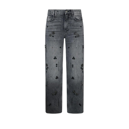 LIU-JO Women's Straight Jeans I W. Stones Grey