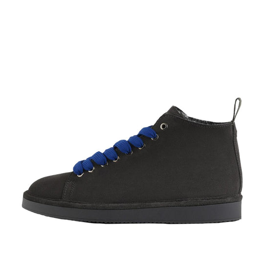 Polacchini Uomo Panchic P01 Suede Foderato Grigio / Blu