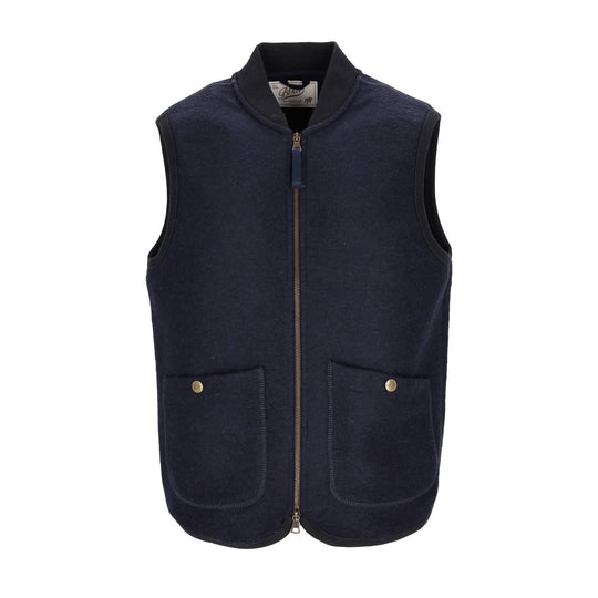 Heren gilet Bl'Ker Wolf Wol Blauw