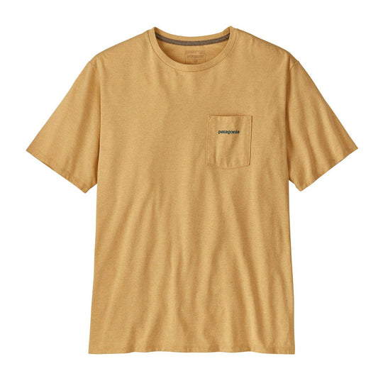 T-shirt Uomo Patagonia Boardshort Logo Pocket Giallo Senape