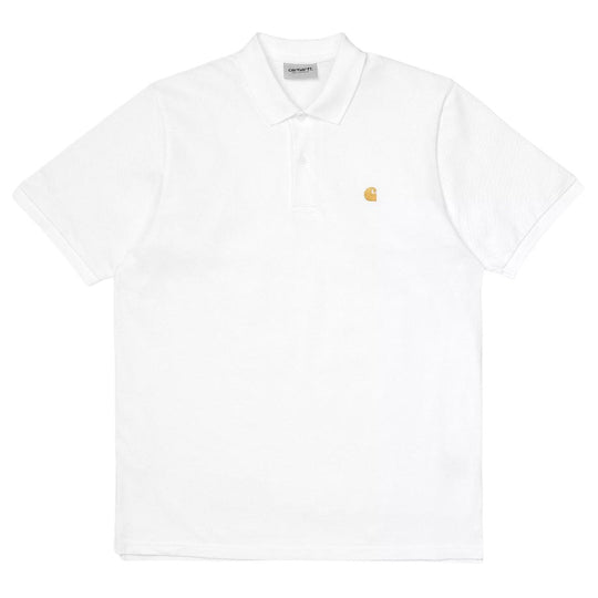 Polo Uomo Carhartt WIP S/S Chase Pique Bianco