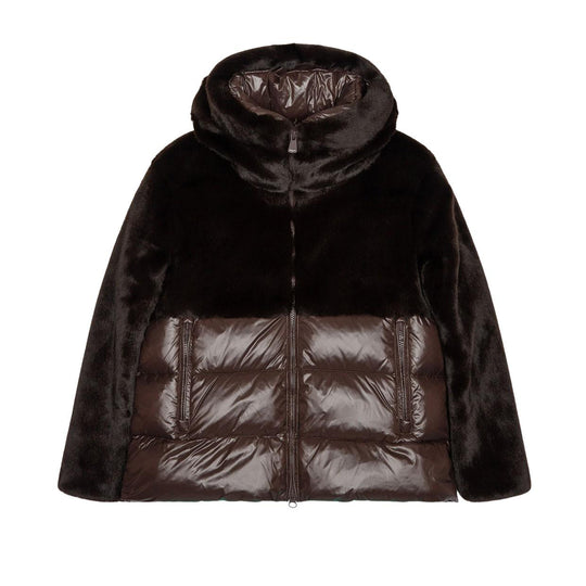 Dames Donsjack Blauer Fanevil 3/4 Bitessuto Bruin