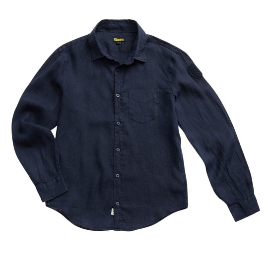Camicia Uomo Blauer Tinto Capo Swan Blu