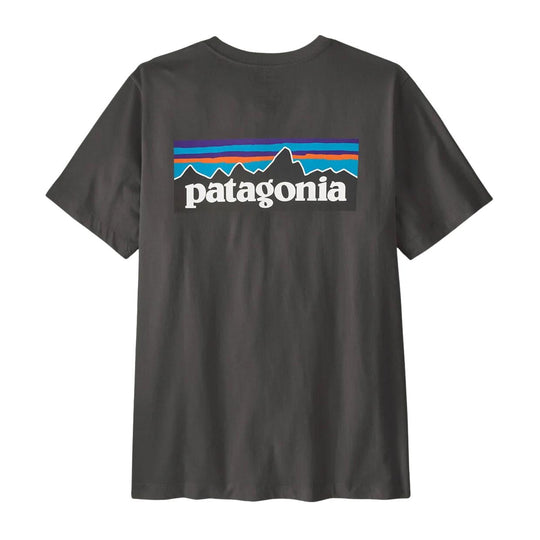 Herren-T-Shirt Patagonia P-6 Logo Kurzarm Asphalt