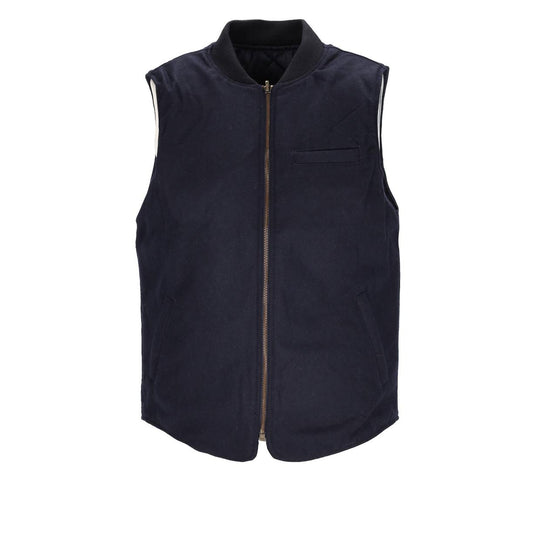 Herengilet Bl'Ker Owl Wol Reversibel Blauw