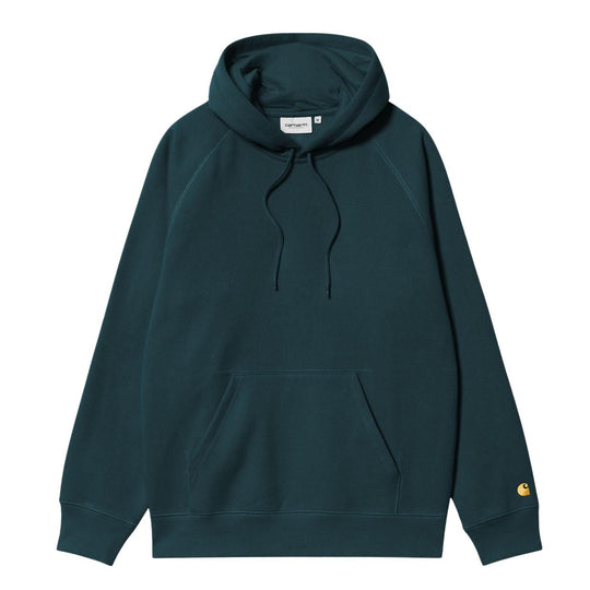 Felpa Uomo Carhartt WIP Hooded Chase Petrolio
