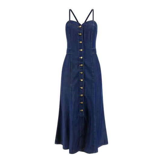 Guess Midi Jeans Jurk Blauw