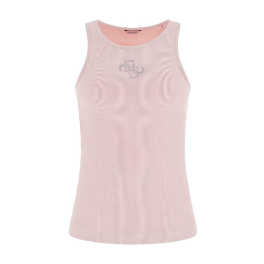 Dames Top Guess Logo 4G Roze