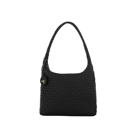 Women's Bag Manila Grace Woven Bucket Black