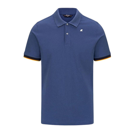 Polo Uomo K-Way Vincent Pique Blu Cobalto