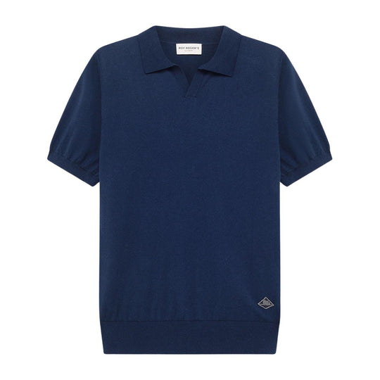 Men's Roy Roger'S Cotton Knit Polo Blue