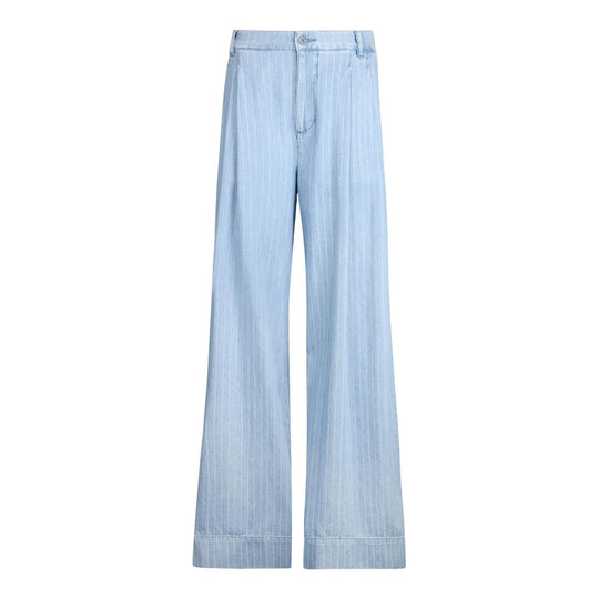 Pantaloni Donna Liu-Jo Denim Gessato Celeste