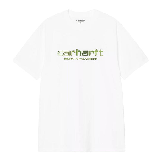 Heren T-shirt Carhartt WIP S/S Solar Chrome Script Wit