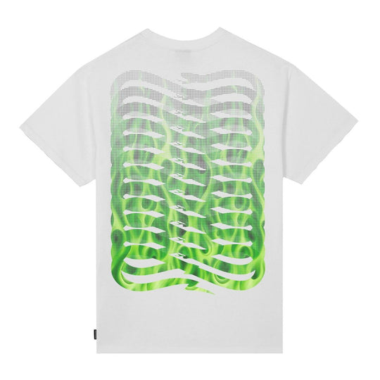 Heren T-shirt Propaganda Ribs Flame Wit / Groen