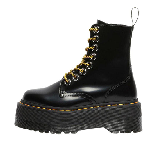 Dames enkellaarsjes Dr. Martens Platform Jadon Max Zwart