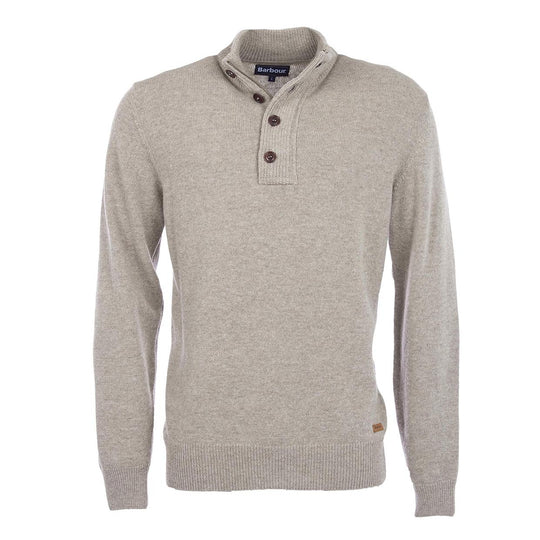 Herentrui Barbour Essential Halve Patch Rits Beige