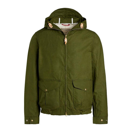 Herenjack Manifattura Ceccarelli Hooded Blazer Coat Groen