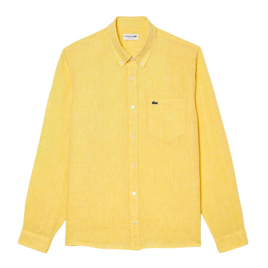 Camicia Uomo Lacoste Lino Giallo