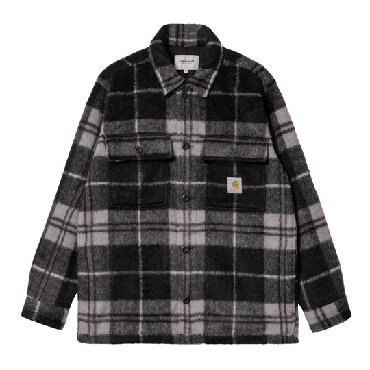 Heren Jas-Hemd Carhartt Manning Shirt Jac Zwart / Grijs